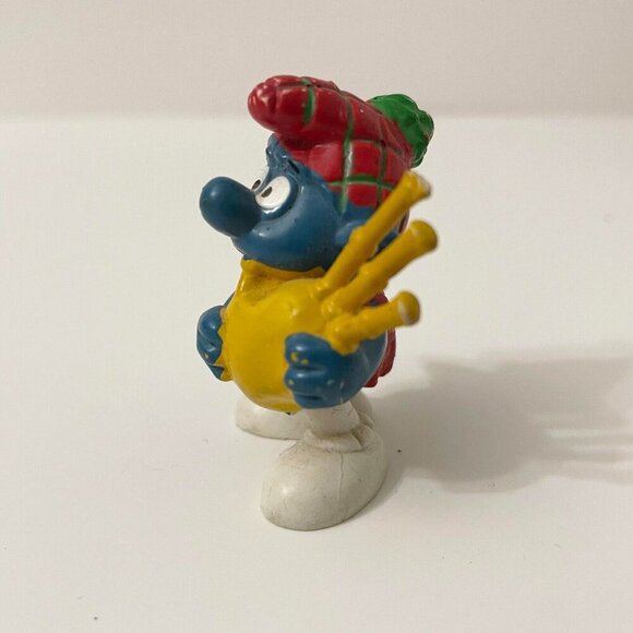Vtg Smurf Smurfs Peyo Germany Bully Scottish Bagpipe Toy Figure - Picture 12 of 14